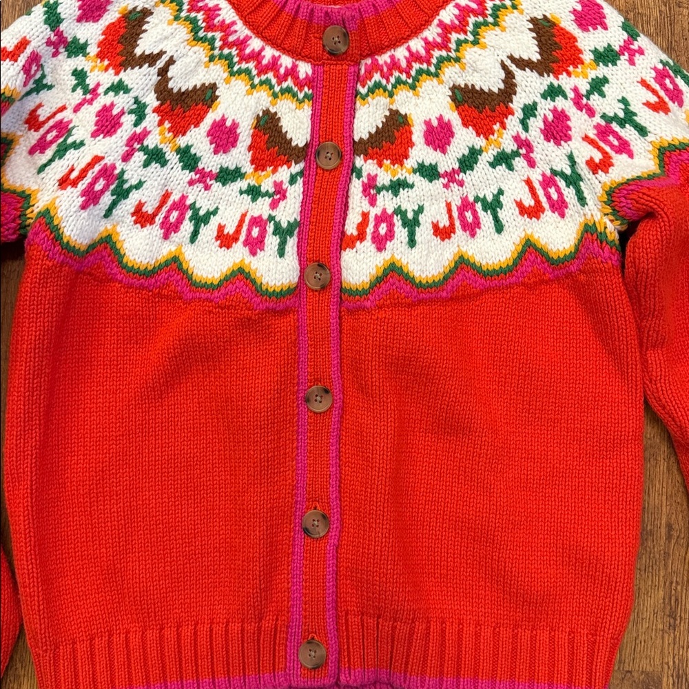 Brand new without tags Lands End Holiday Cardigan size Small - Picture 4 of 5
